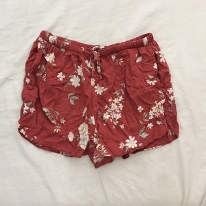 RARE Brandy Melville Red Floral Eve Shorts